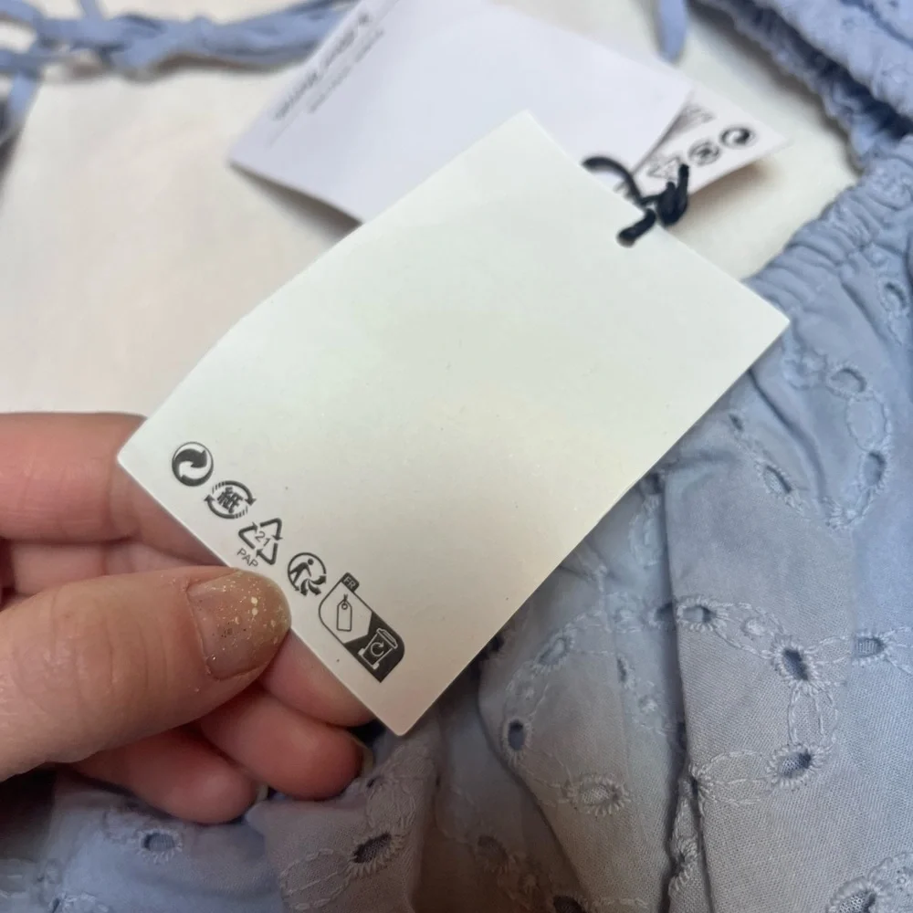 Organic Cotton Puff Sleeve Eyelet Dress - Picture 8 of 13